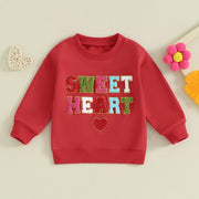 Sweetheart Long Sleeve Baby Girls Crewneck BABY VIBES & CO.