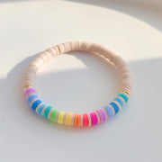Rainbow Smiley Pearl + Beaded Bracelet Set Baby Vibes & Co.