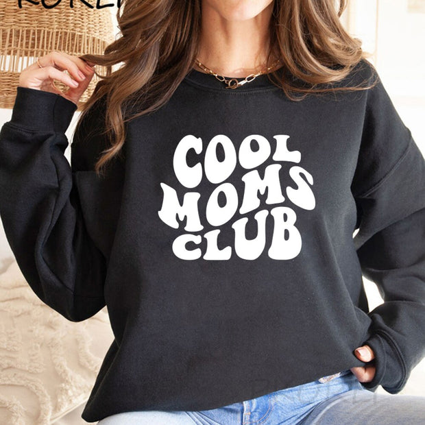 Cool Moms Club Crewneck Mama Sweatshirt Baby Vibes & Co.