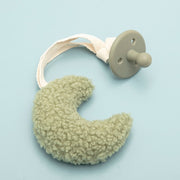 Sherpa Moon Binkie Clip + Organic Pacifier Baby Vibes & Co.