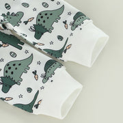 0-3T Dinosaur Print Sweatshirt + Drawstring Pants BABY VIBES & CO.