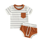 Baby Boys short sleeve Striped 2 Piece Set BABY VIBES & CO.