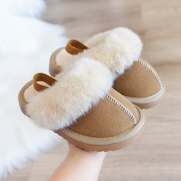Toddler Fluffy UGG Inspired Slide Booties Baby Vibes & Co.