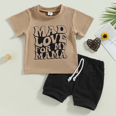Boys 2-Piece Summer Set "Mad Love for My Mama" Baby Vibes & Co.