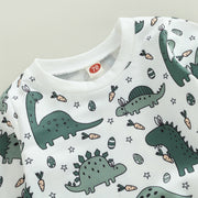 0-3T Dinosaur Print Sweatshirt + Drawstring Pants BABY VIBES & CO.