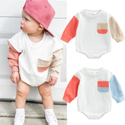 Tri Colored Long Sleeved Romper BABY VIBES & CO.