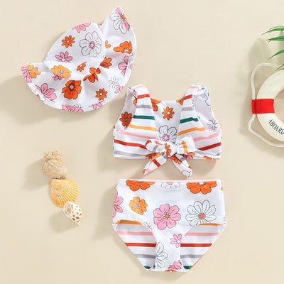 Baby Girl 3-Piece Matching Swimsuit Set Baby Vibes & Co.