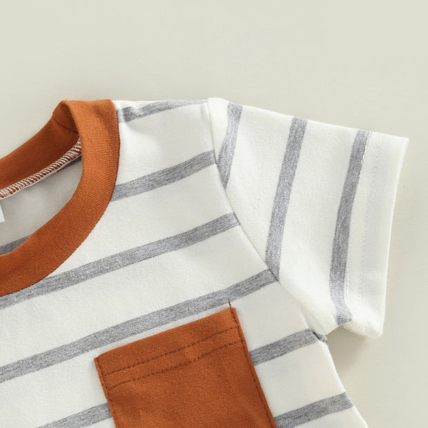 Baby Boys short sleeve Striped 2 Piece Set BABY VIBES & CO.