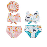 Girls 2-Piece Swimsuit Sets in Leopard or Floral Print Baby Vibes & Co.