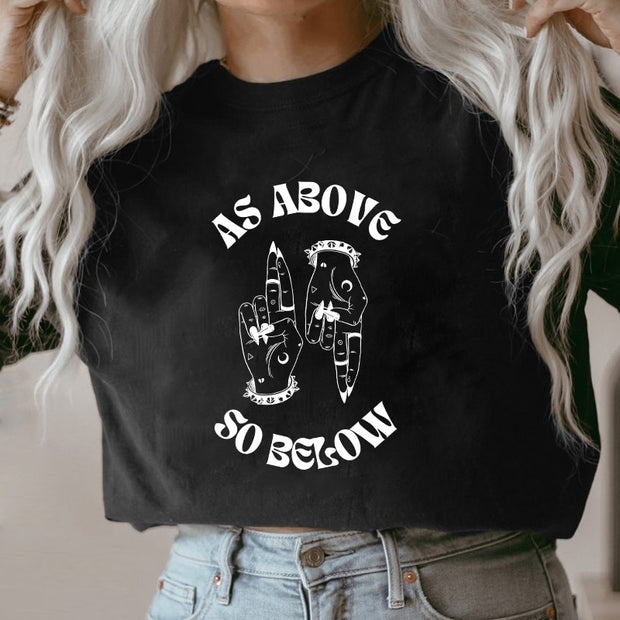 As Above So Below Mystical Graphic Tee Baby Vibes & Co.