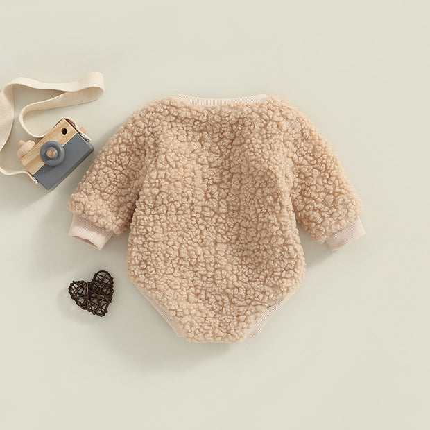 0-2T Fleece Long Sleeve Romper BABY VIBES & CO.