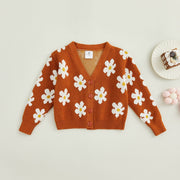 Toddlers Rustic Daisy Button Sweater Baby Vibes & Co.