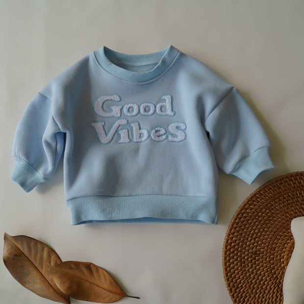 6M-4T Good Vibes Print Sweatshirt BABY VIBES & CO.