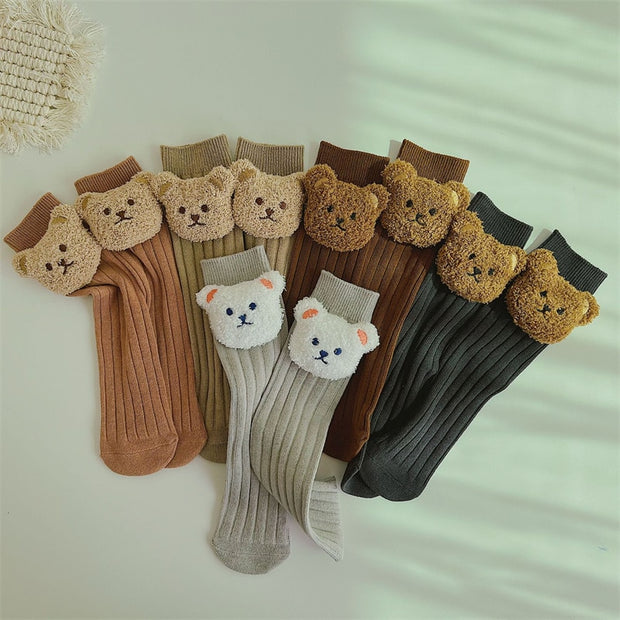 1-12T Bear Knee High Socks BABY VIBES & CO.