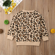 Cheetah Print Pullover Crewneck 1-7Y BABY VIBES & CO.