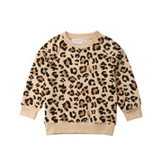 Cheetah Print Pullover Crewneck 1-7Y BABY VIBES & CO.