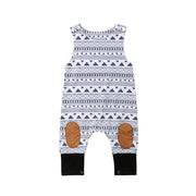 Aztec Print Sleeveless Jumpsuit BABY VIBES & CO.