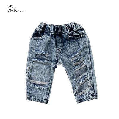 Distressed Ripped Denim Jeans 6M-5T BABY VIBES & CO.