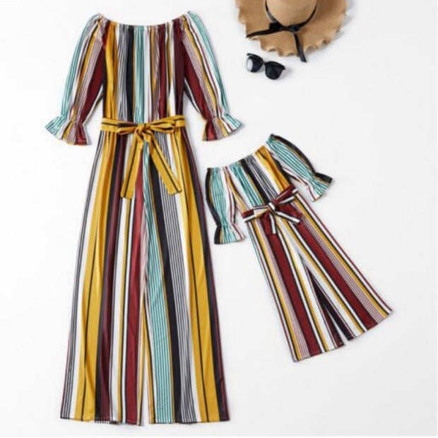 Mother & Daughter Striped Jumpsuit - BABY VIBES & CO.