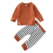Boys Striped Pants & Long Sleeve Top Set BABY VIBES & CO.
