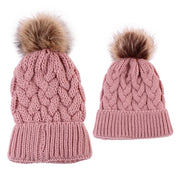 Matching Mama & Mini Knitted Plush Beanies BABY VIBES & CO.