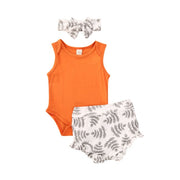 Baby Girl Ruffle Short Set 3-PIECE SET BABY VIBES & CO.