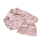 Girls Denim Jacket & Skirt Set BABY VIBES & CO.