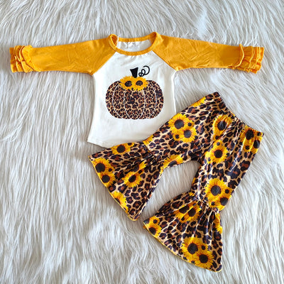 12MO-10T Leopard Pumpkin Print 2PC Set BABY VIBES & CO.