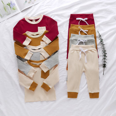 Long Sleeve Rustic 2 Piece Brixton Jogger Set - BABY VIBES & CO.