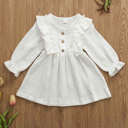 Long Sleeve Frilly Ruffled Dress 12M-5T BABY VIBES & CO.