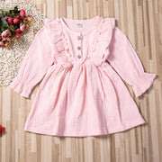 Long Sleeve Frilly Ruffled Dress 12M-5T BABY VIBES & CO.