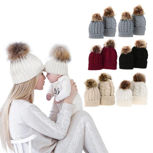 Mama & Mini Matching Knit Beanie's BABY VIBES & CO.