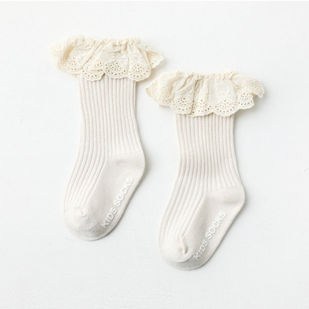 Frill & Lace Knee High Socks 0-3Y BABY VIBES & CO.