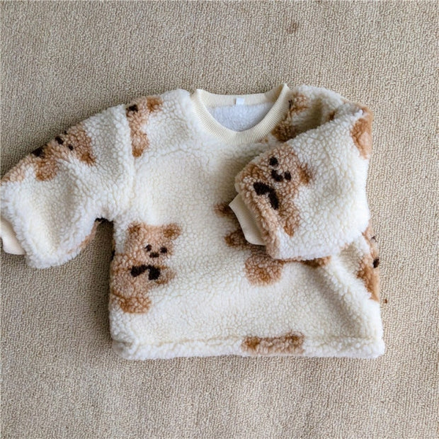 Thickened Saffron Teddy Fleece Separates BABY VIBES & CO.
