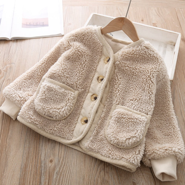 Button Up Fleece Sherpa Cardigan BABY VIBES & CO.
