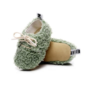 Fuzzy Soft Sole Lace-up Booties 0-24M BABY VIBES & CO.