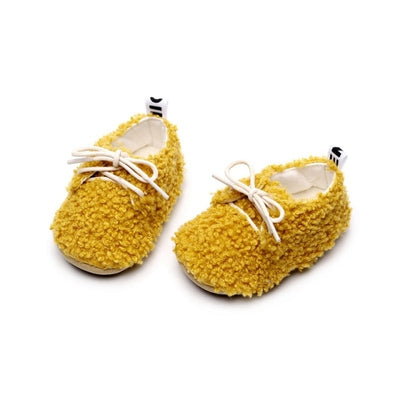 Fuzzy Soft Sole Lace-up Booties 0-24M BABY VIBES & CO.