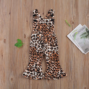 Leopard Print Sleeveless Overalls BABY VIBES & CO.