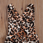 Leopard Print Sleeveless Overalls BABY VIBES & CO.