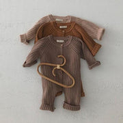 Matte Long Sleeve Ribbed Henleys 6-24M BABY VIBES & CO.