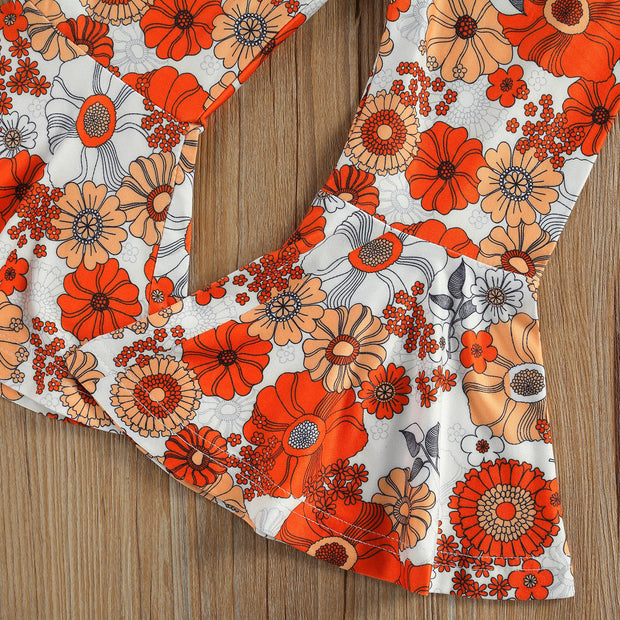 Fall Flower Child Flare 2PC Set 2-7Y BABY VIBES & CO.