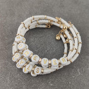 Boho White Charm & Gold Strand Bracelets BABY VIBES & CO.