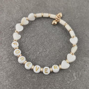 Boho White Charm & Gold Strand Bracelets BABY VIBES & CO.