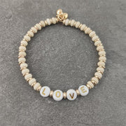 Boho White Charm & Gold Strand Bracelets BABY VIBES & CO.