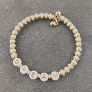 Boho White Charm & Gold Strand Bracelets BABY VIBES & CO.