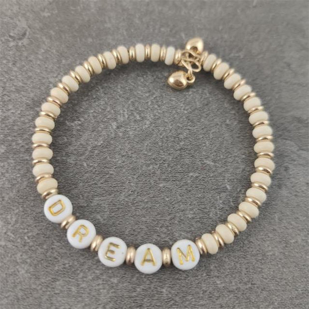 Boho White Charm & Gold Strand Bracelets BABY VIBES & CO.