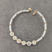 Boho White Charm & Gold Strand Bracelets BABY VIBES & CO.