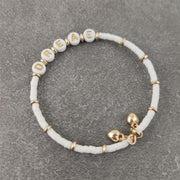 Boho White Charm & Gold Strand Bracelets BABY VIBES & CO.