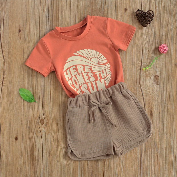 Toddler Neutral Here Comes The Sun 2 PIECE SET BABY VIBES & CO.