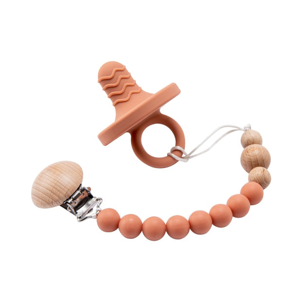 Boho Silicone Beaded Pacifer + Clip BABY VIBES & CO.